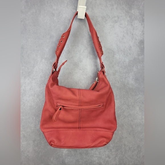 Donald J Pliner Apricot Bucket Shoulder Bag Med - Picture 3 of 16